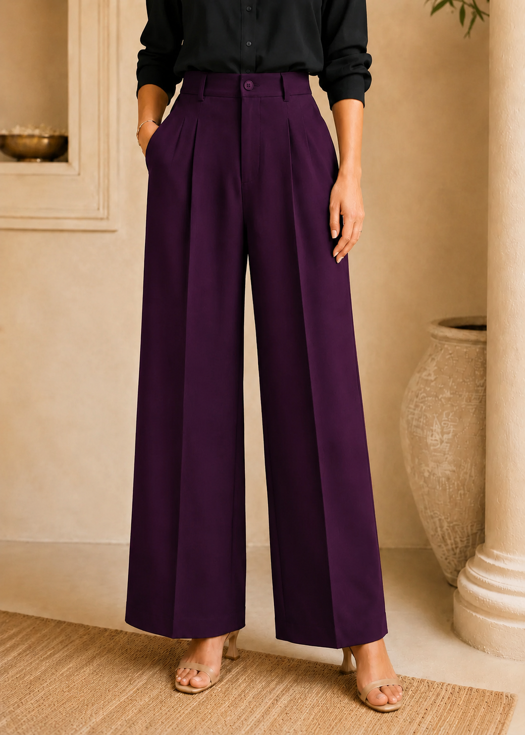 Rich Pink Korean Pant